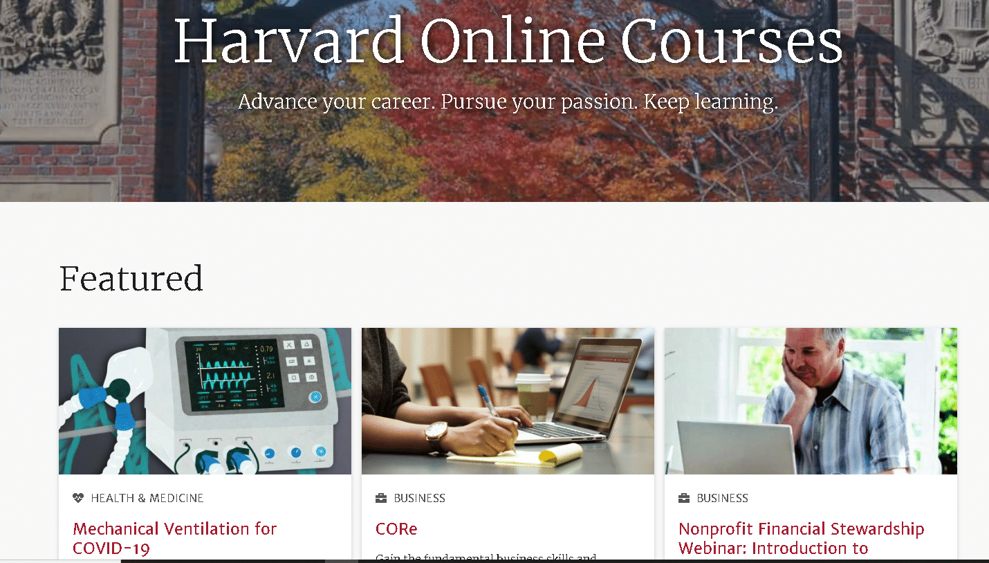Harvard Online Learning