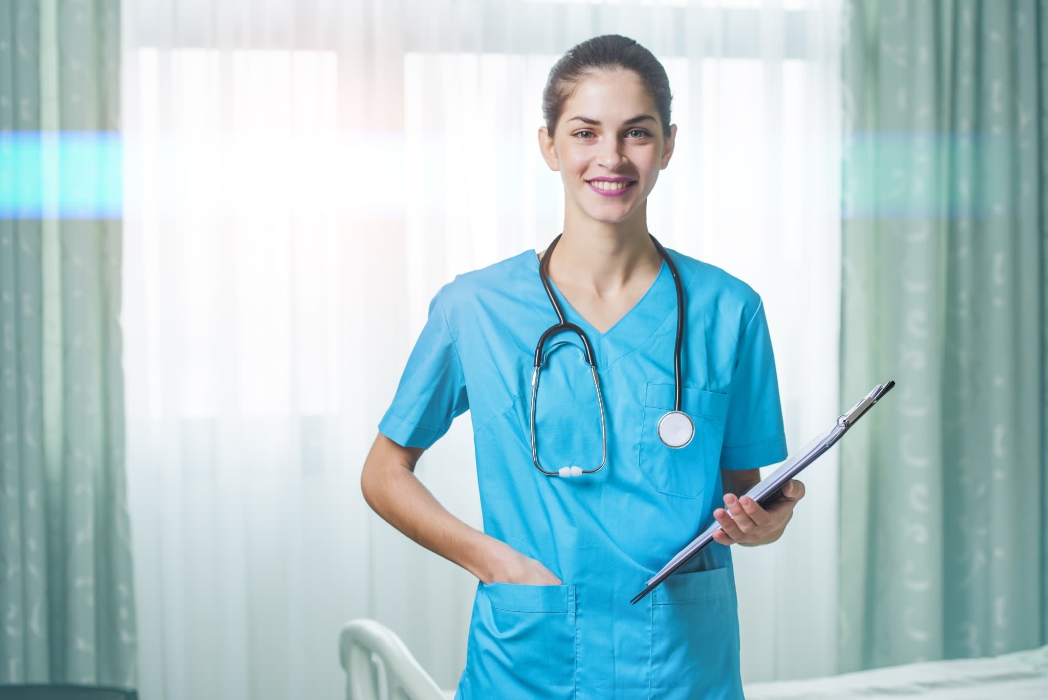 Registered Nurse holding a chart