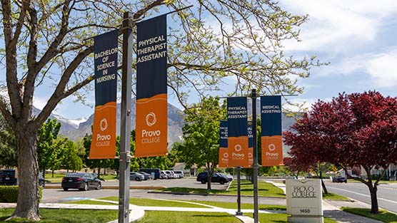 Picture of Provo College campus and it's beautiful landscape