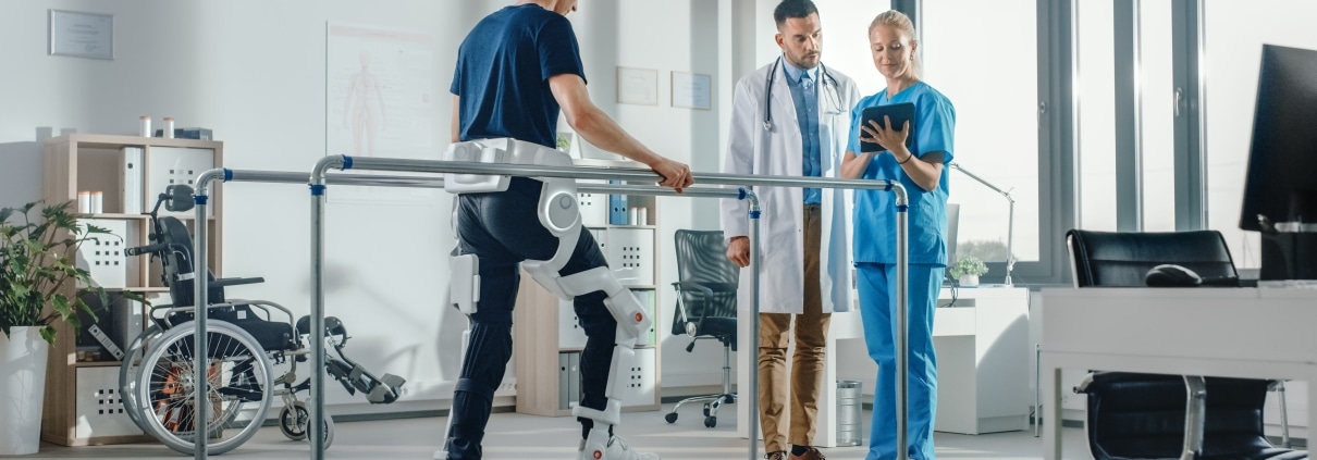 Physical therapy in a modern hospital